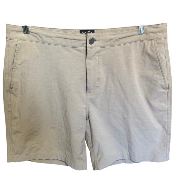 Faherty Mens All Day Short 7” Flat Front Chino Style Khaki Size 35 - Picture 2 of 11